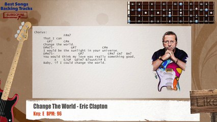 Change The World - Eric Clapton Bass Backing Track