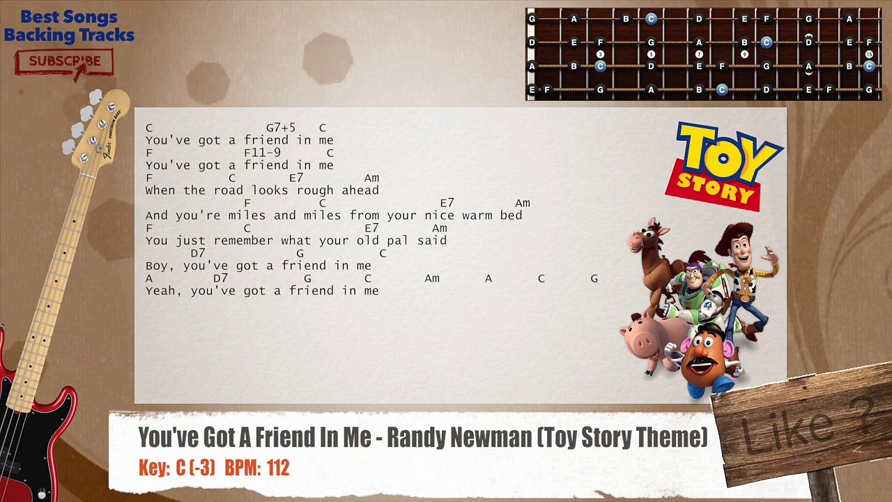 You've Got A Friend In Me - Randy Newman (Toy Story Bso) Bass Backing Track