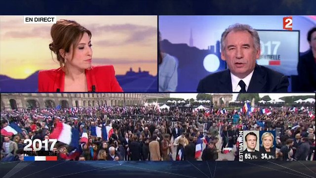 François Bayrou ému par la victoire d'Emmanuel Macron : C'est un formidable message au monde - Regardez