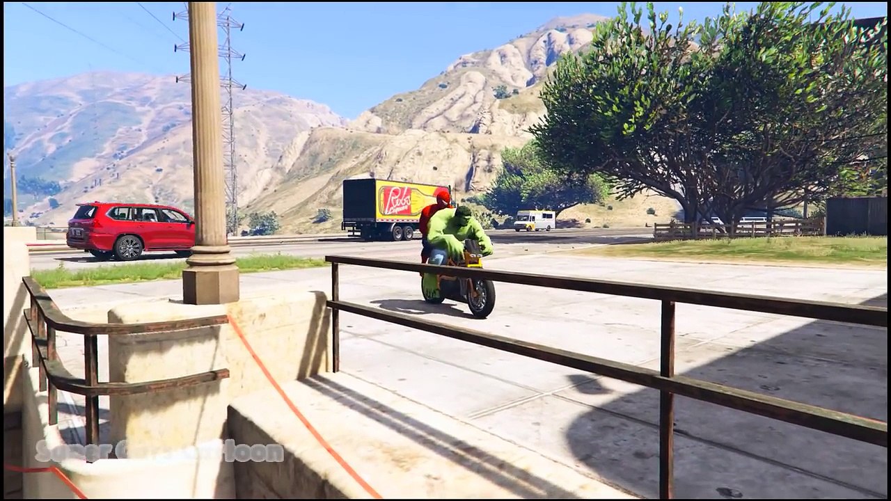 Spiderman and Hulk found Batmobile. Angry Batman is coming! Funny cartoon for kids.