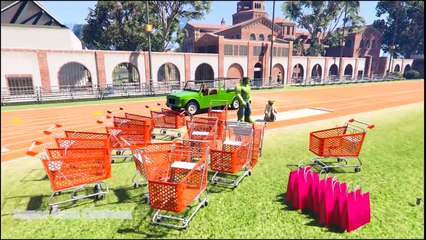 Baby Hulk shopping surprise eggs and play doh with police Spiderman Funny cartoons for kid