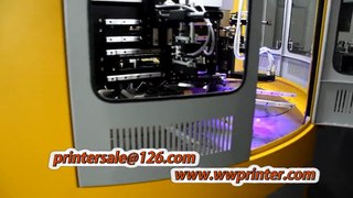 Automatic Glass Cup Screen Printing Machine of 3 Color with LED