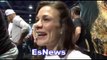 Beautiful Boxing Champ  Jelena Mrdjenovich Talks Linares vs mikey garcia EsNews Boxing