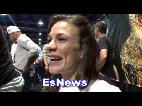 Beautiful Boxing Champ Jelena Mrdjenovich Talks Linares vs mikey garcia EsNews Boxing