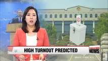 Voter turnout for Korea's presidential election expected to reach 80%