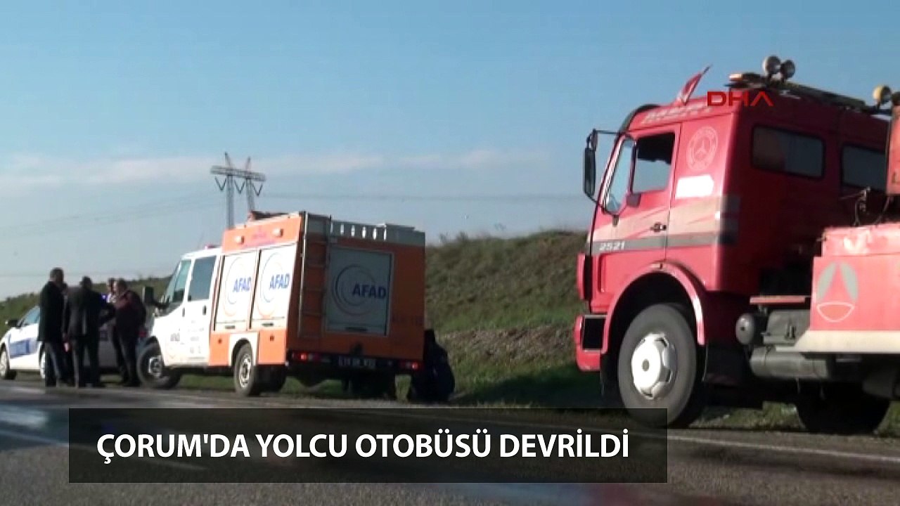 Çorum'da otobüs devrildi 1 ölü, 38 yaralı