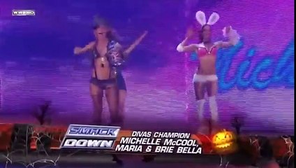 WWE Michelle McCool, Maria and Brie Bella vs Maryse show