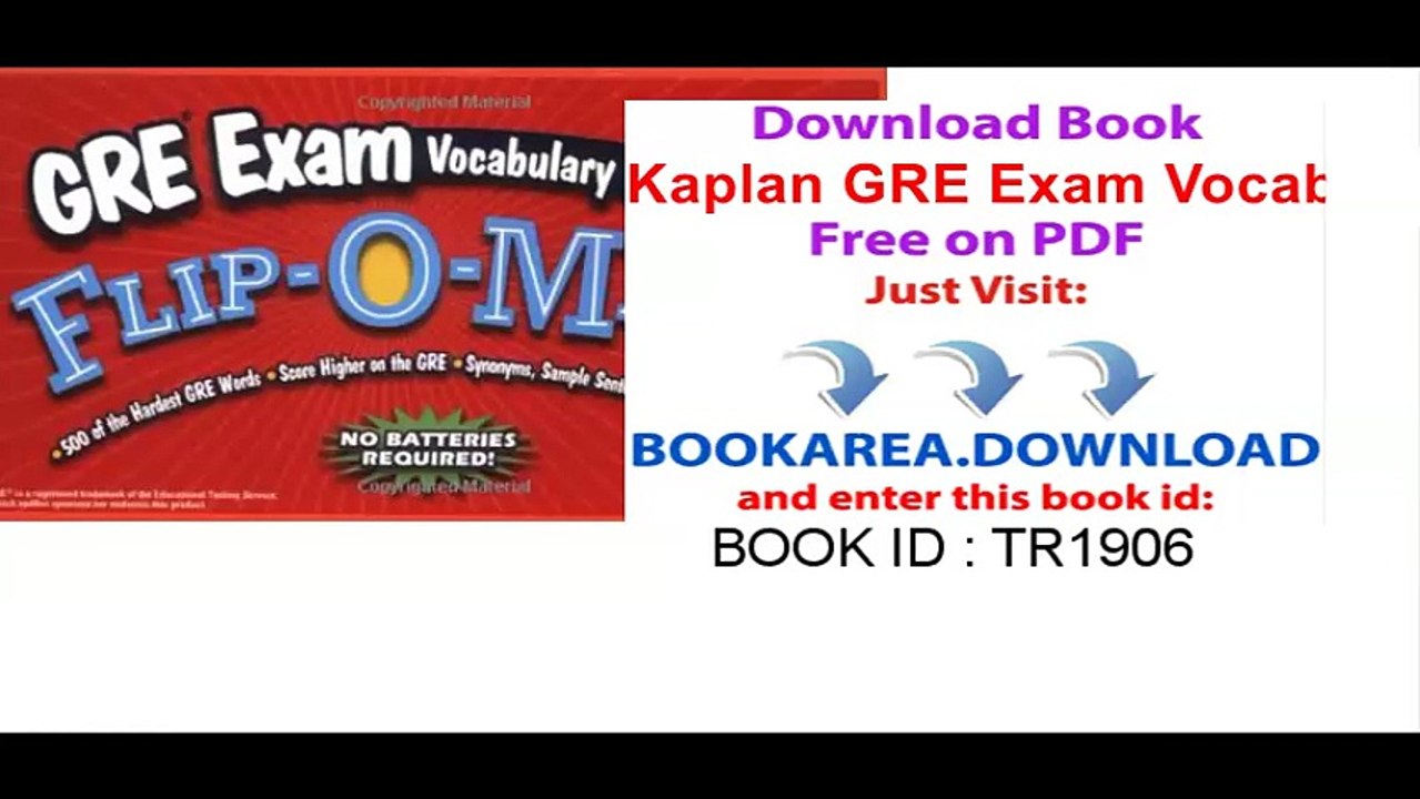 Kaplan GRE Exam Vocabulary Flashcards Flip-O-Matic