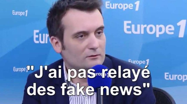 Florian Philippot dément avoir relayé des fake news ... Vraiment?