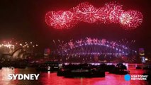 Massive fireworks displays around the world ring