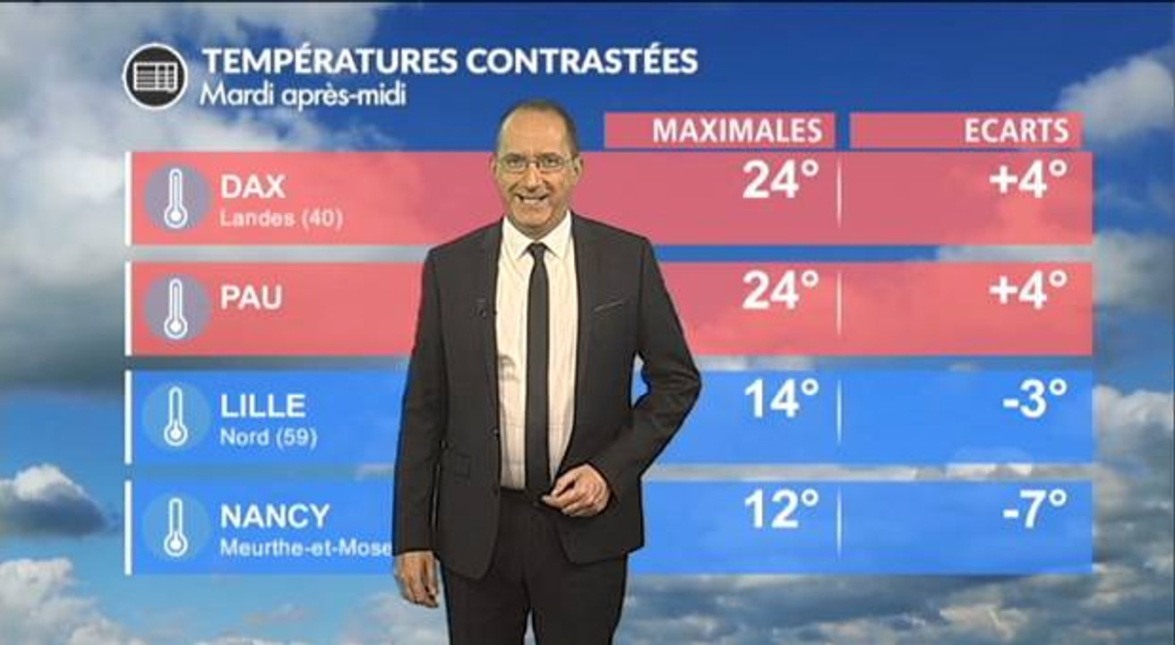 Météo mardi : doux au sud, frais au nord