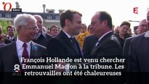Les images des retrouvailles entre François Hollande et Emmanuel Macron