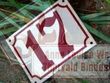 Address plaques, house name plates in red / white design. Of course, also as house number plaques av