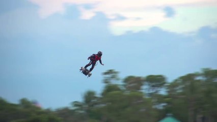 Flyboard Test. The Smallest Drone That Can Carry Human!