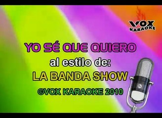 * Karaoke * " Yo Se Que Quiero "