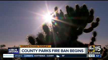 County parks fire ban begins
