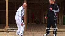 Wing Chun for beginners lesson 21 basic leg exercise blocking a side kick
