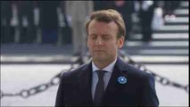 Macron recuerda a las víctimas de la II Guerra Mundial en su primer acto oficial