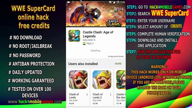 WWE SuperCard cheats unlimited CREDITS