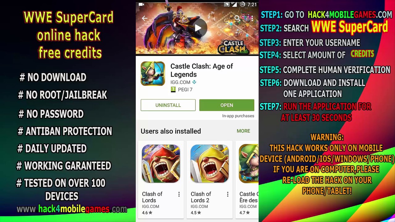 WWE SuperCard Hack  Free Unlimited CREDITS Android & iOS