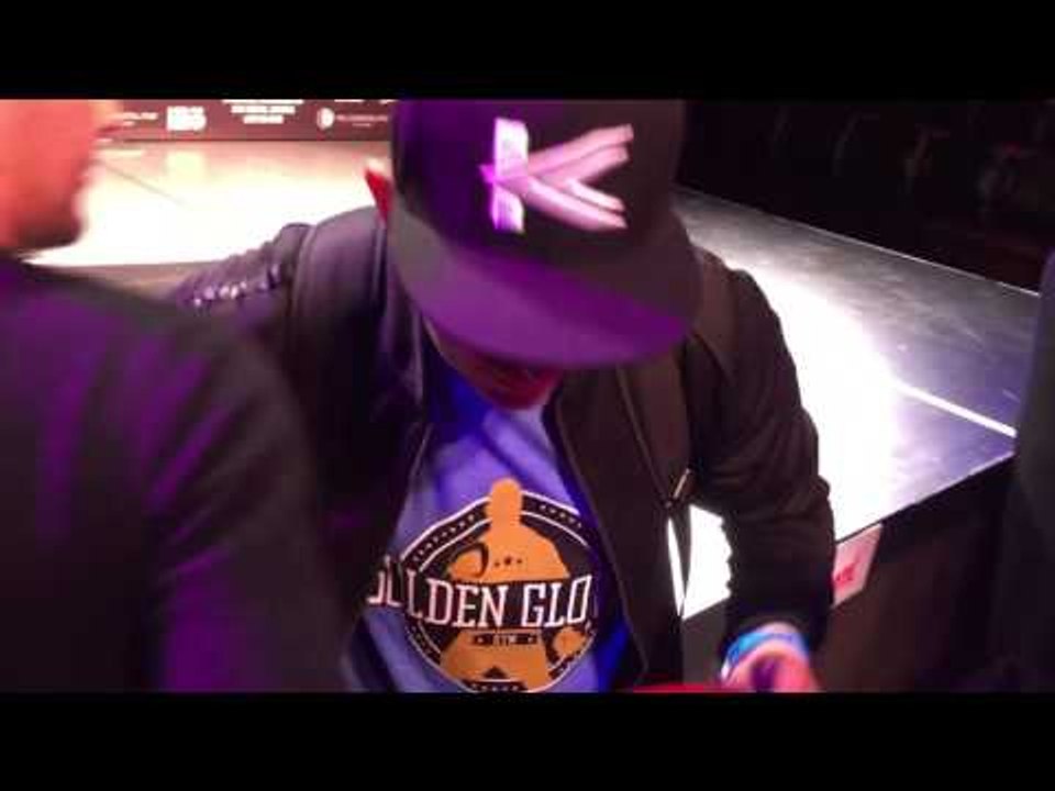 Elie Seckbach with boxing fans at lomachenko vs...