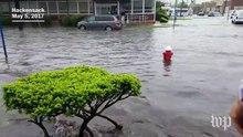 豪雨　Heavy rains cause major flooding in New Jersey