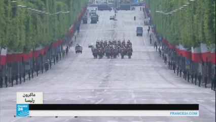 هولاند وماكرون يصلان للشانزليزيه لإحياء ذكرى