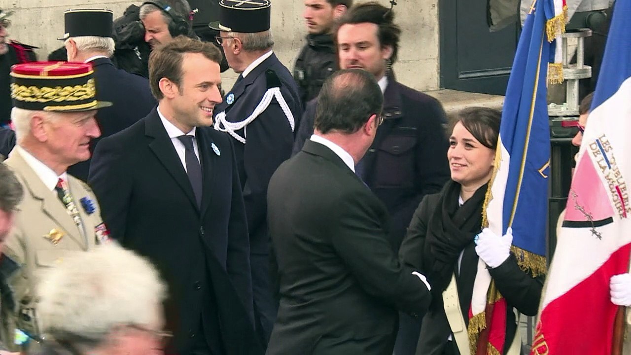 Hollande und Nachfolger Macron gedenken Weltkriegs-Opfer