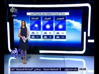 غرفة الأخبار | درجات الحرارة المتوقعة ليوم الاثنين 11 إبريل 2016
