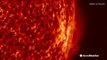 Plasma is pulled from magnetic forces near the Sun's surface