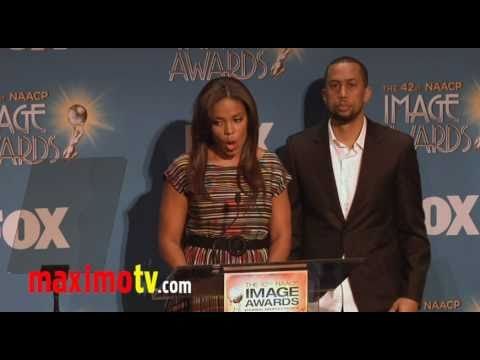 Sanaa Lathan & Affion Crockett at 42nd NAACP Image Awards Nominations PART 2