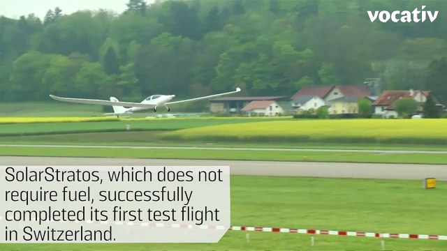 ソーラー飛行機 Zero-Fuel Solar Plane Completes First Test Flight