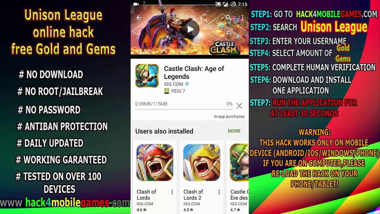 Unison League hack 999999