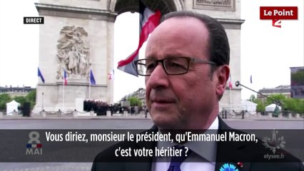 François Hollande à propos d'Emmanuel Macron : "Je serai toujours à côté de lui"