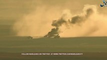 ISIS DESTROYS RUSSIAN MI-24 HIND HELICOPTER ON THE GROUND NEAR PALMYRA SYRIA