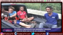 PN apresa 5 individuos que bebieron, fumaron y robaron mercancías en un colmando-CDN-Video