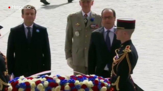 Macron recuerda a caídos en la II Guerra Mundial
