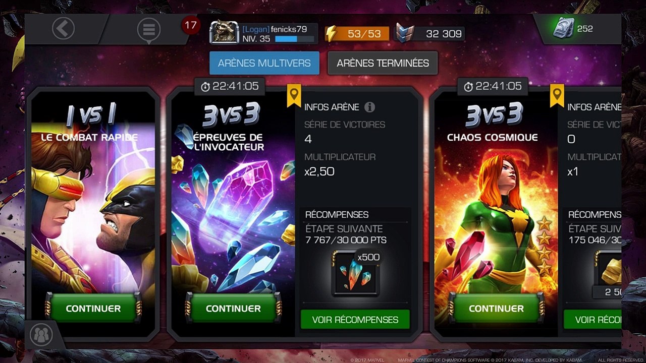 S01E05 - MarvelChampions - Arène 3vs3 Chaos Cosmique