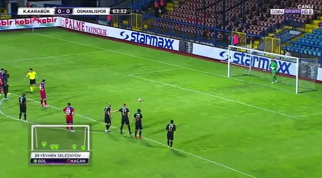 Seleznev E. (Penalty) GOAL HD - Kardemir Karabuk 1-0 Osmanlispor 08.05.2017