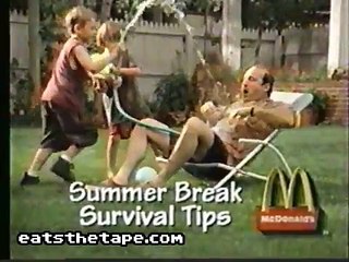 McDonald's Summer Break Survival Tips Double Big Mac Television Commercial 1995