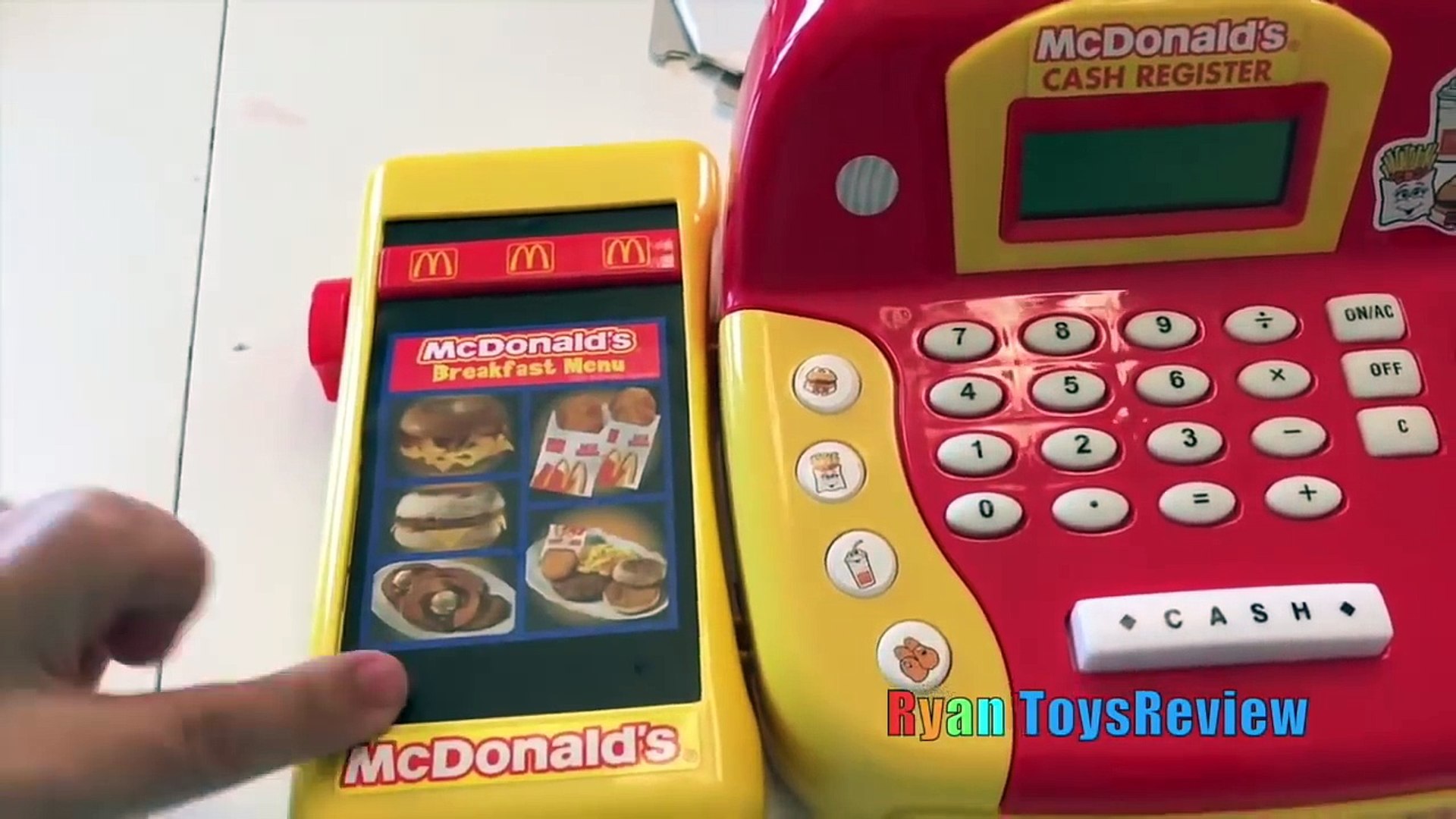 McDonalds Happy Meal Toy Pretend Play Food! Cash Register Hamburger Maker  French Fries Sh - Dailymotion Video
