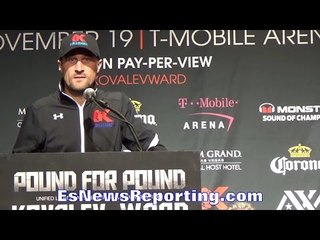 SERGEY KOVALEV KEEPS IT SIMPLE IN LAST PRESS CONFERENCE WITH ANDRE WARD