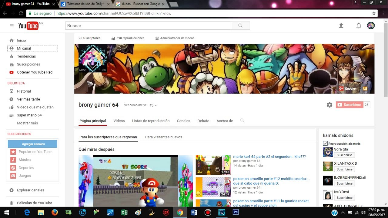 Vengo desde youtube xp
