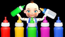 Children kids toddlers learn Colors #Vol 1 - Learn colors with video milk bottles