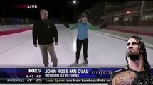 Seth Rollurb Stomps FOX9 Reporter