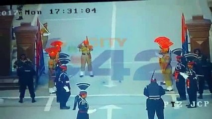 Indian Soldier Slipped once again at Wagah Border
