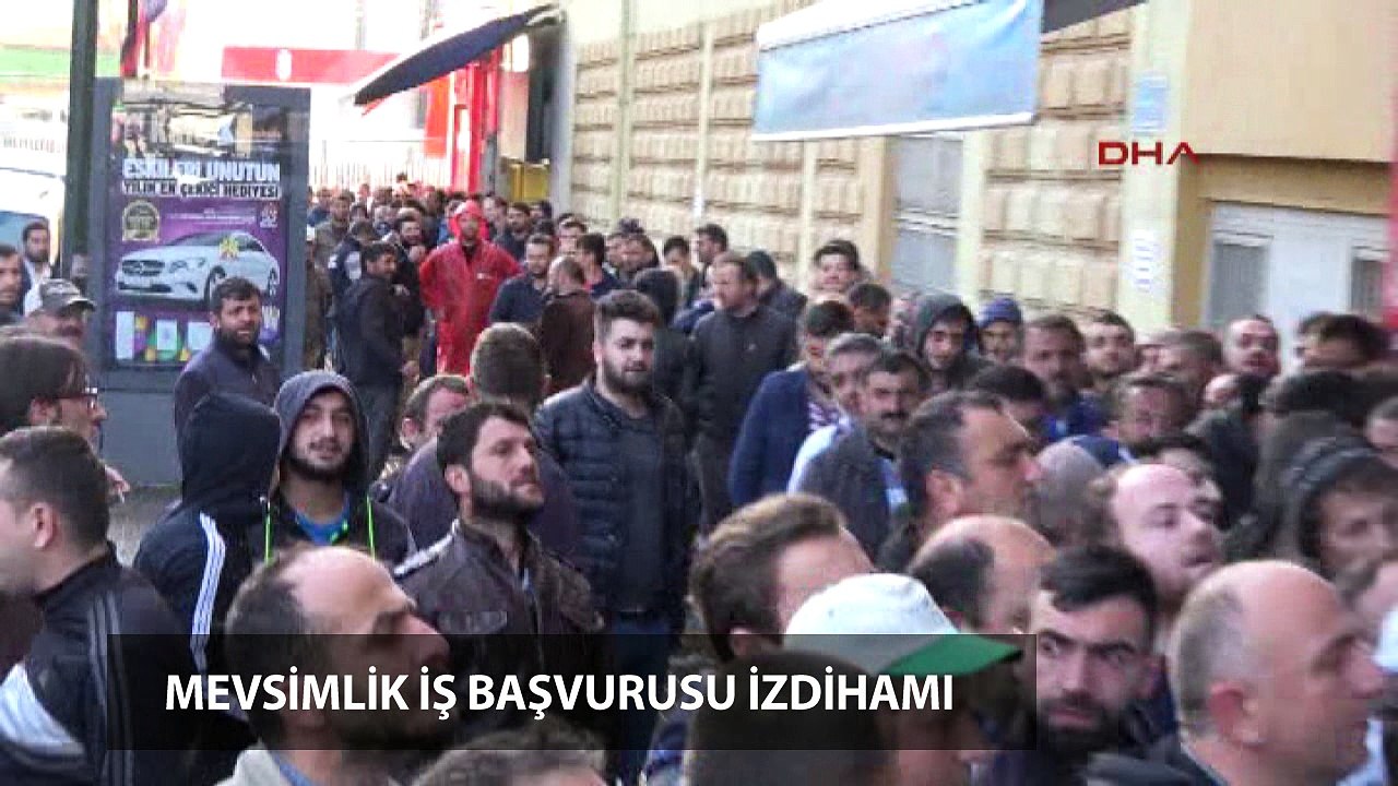 Rize İŞKUR önünde mevsimlik iş başvurusu izdihamı