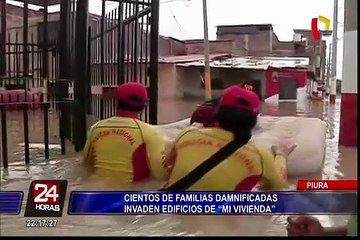 Piura: cientos de familias damnificadas invaden edificios de "Mi Vivienda"