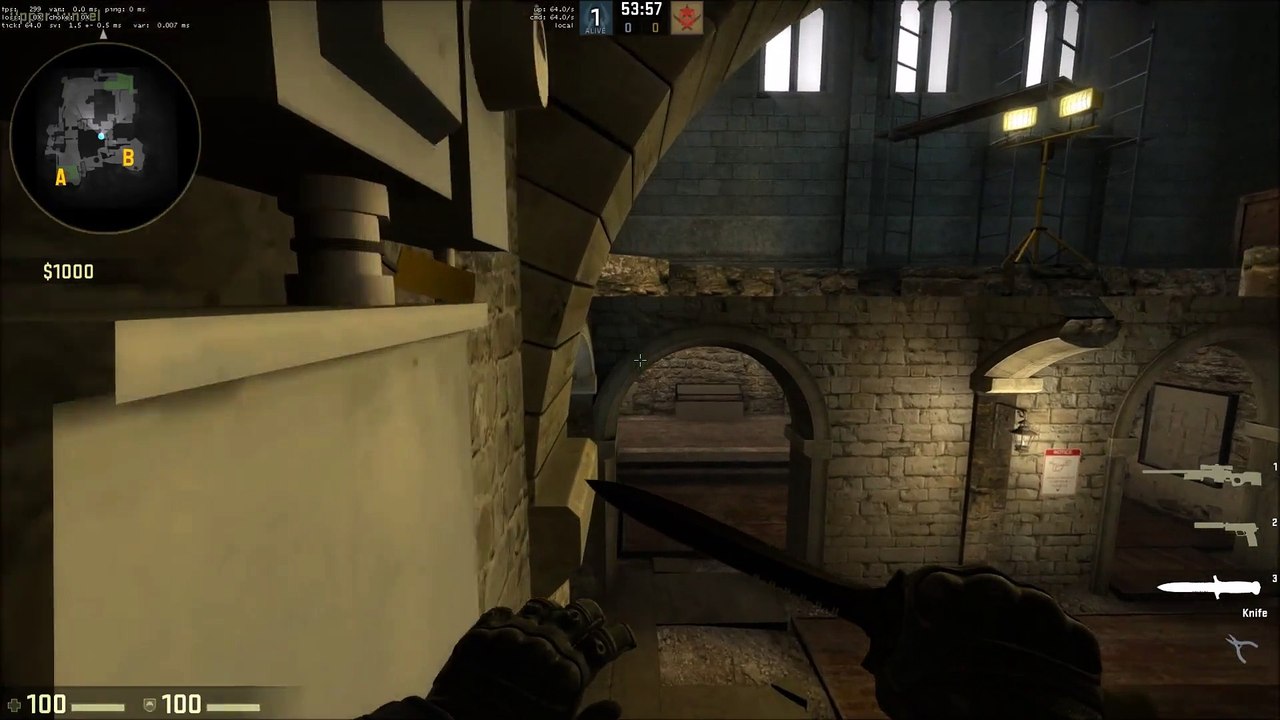 CSGO: Upper drop to plat wallbang.