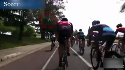 Drone bisikletçiyi taklaya getirdi